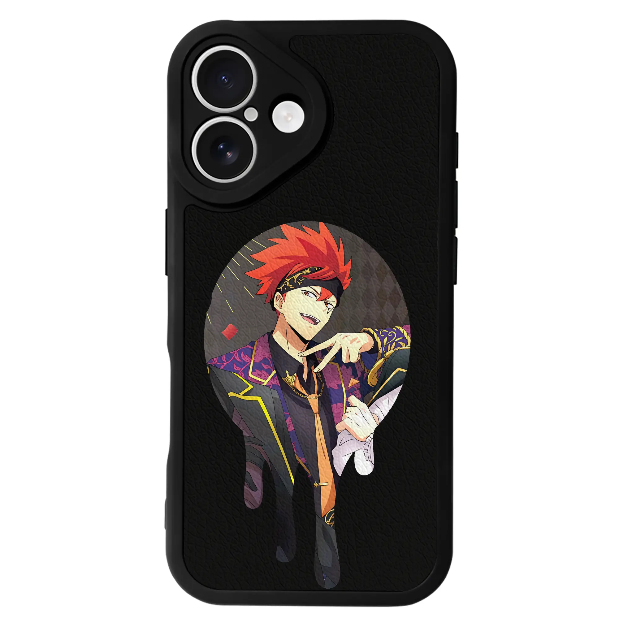 マッシュル グッズ,ドット・バレット - IPhone 16シリーズ対応 ・ シリコンスマホケース ・ レザー調 ・ 高精度フィット ・ 耐衝撃 ・ ワイヤレス充電対応 ・ 精密カット